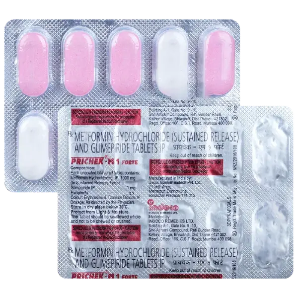 Prichek M Forte 1mg/1000mg Tablet SR